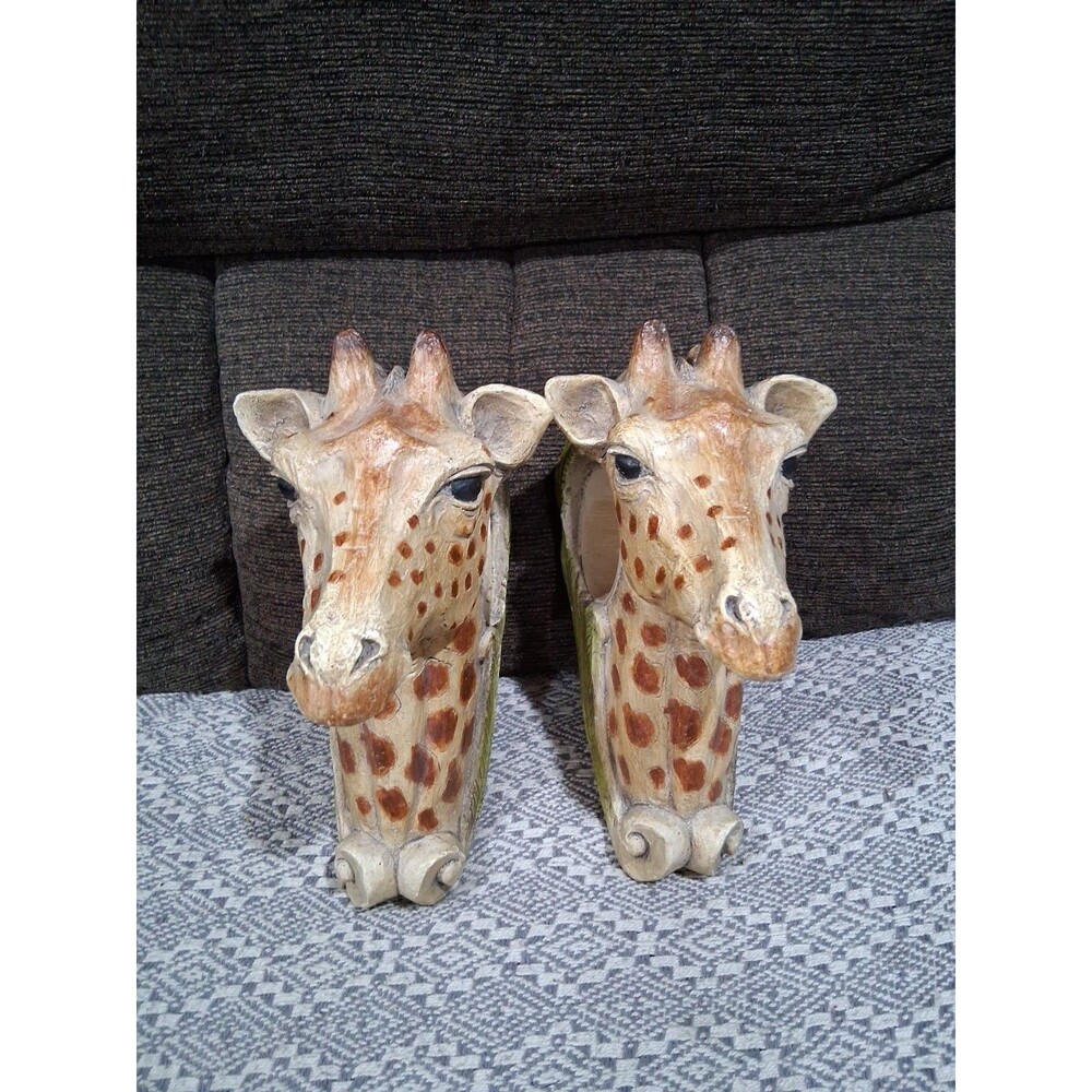 Vintage Giraffe Drapery Brackets Rod Holders by Telle M. Stein 2001